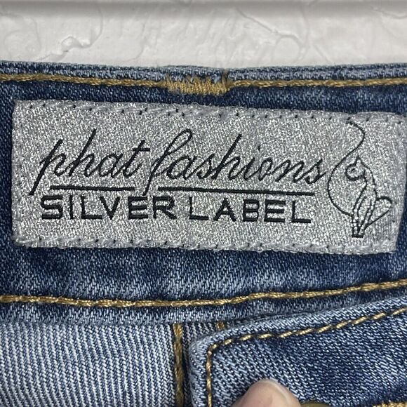 Baby Phat Blue Jeans Silver Label Denim Capri Pants Juniors Size 9 - Picture 5 of 8